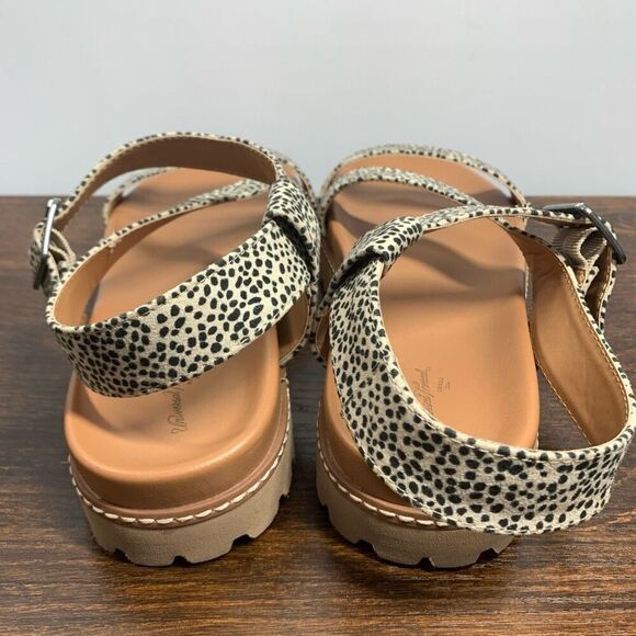 Universal Thread Women's Animal Print Platform Strappy Sandals Brown Size 11 - Picture 5 of 8
